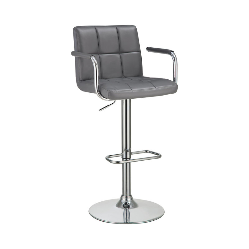 Tabouret pivotant à hauteur réglable Teterboro, Gris