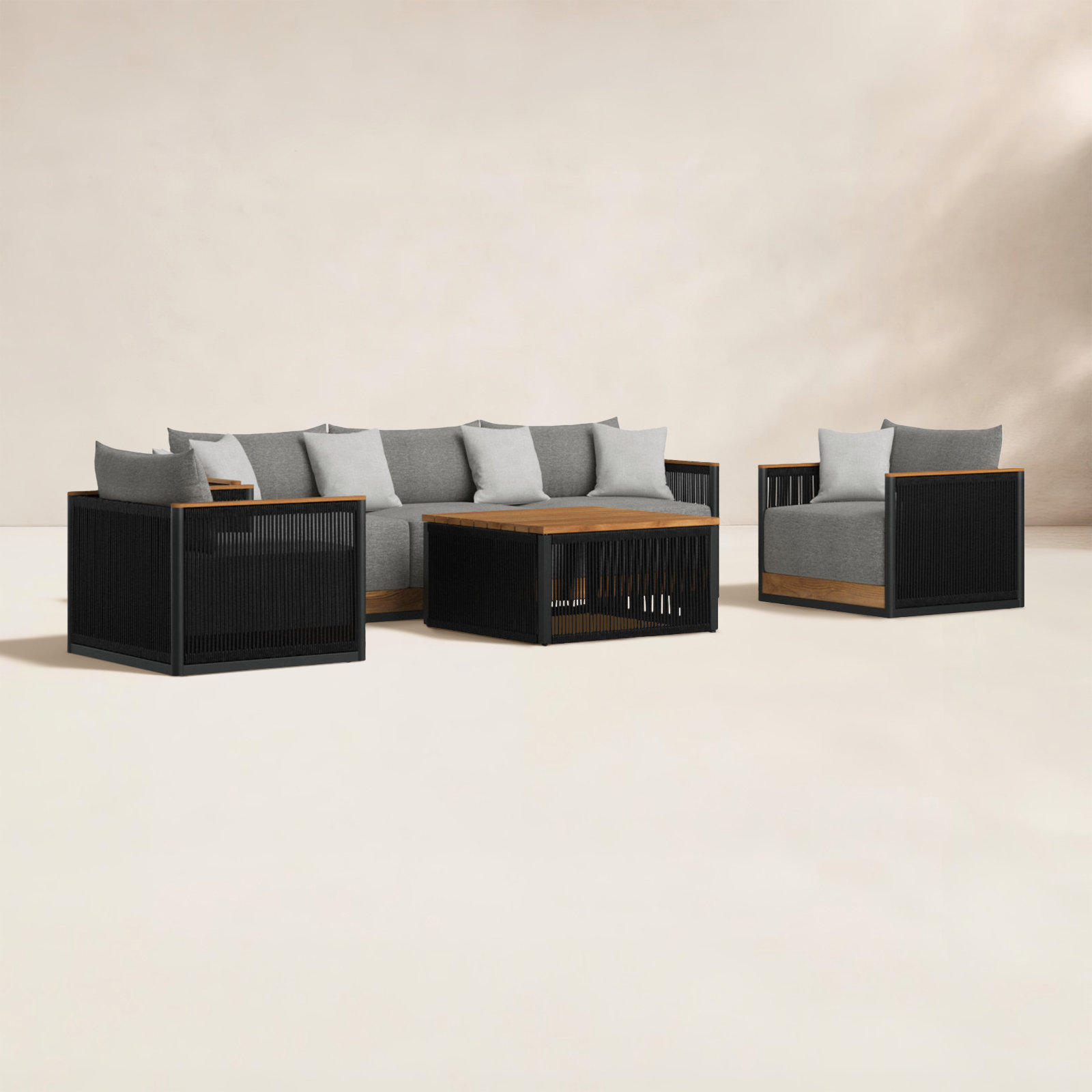 Bryshere 5 - Person Patio Conversation Set with Cushions