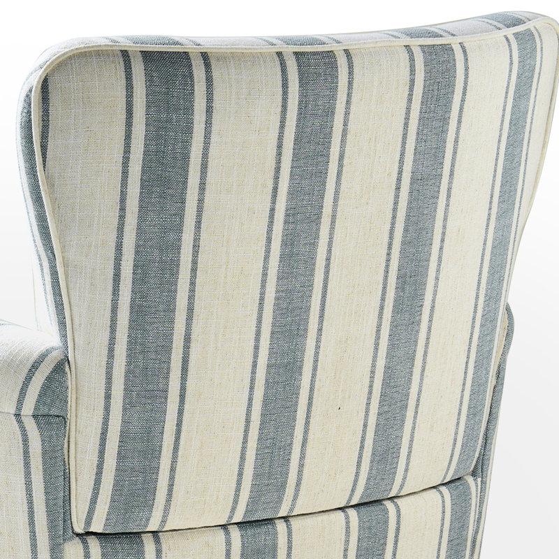 Fauteuil berçant et pivotant Arching, Polyester bleu