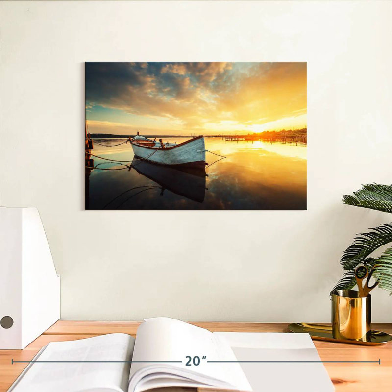 Mehar Empty Fishing Boat, 8" H x 12" W