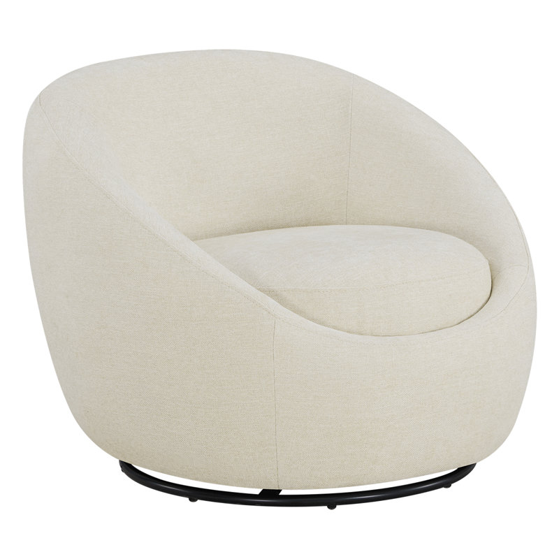 Fauteuil Barral pivotant rembourré Macry, Lin Milo