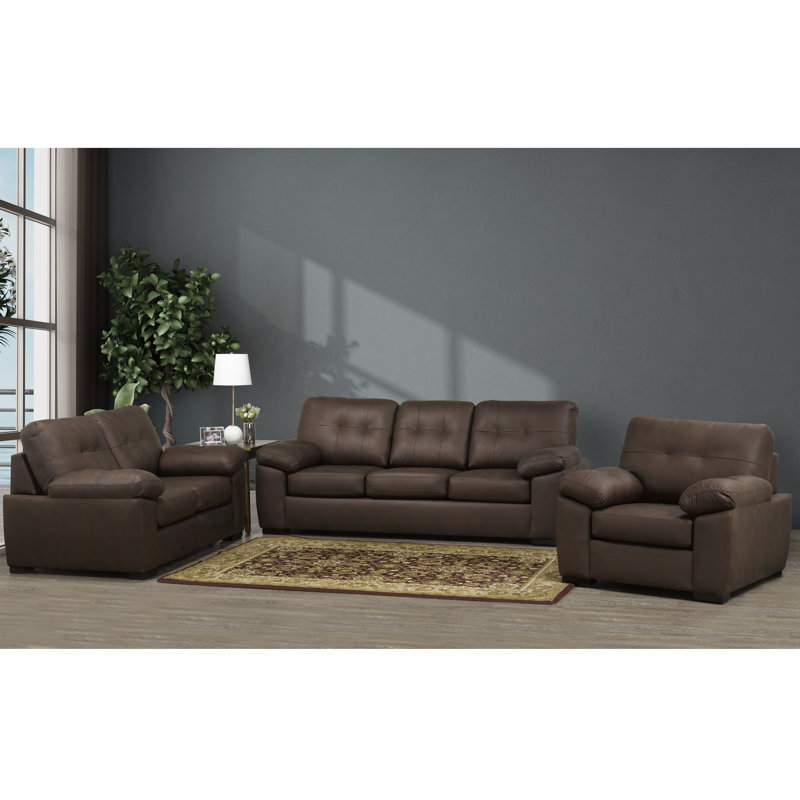 Ensemble de salon Bolonia, Polyester chocolat