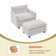 Redenius Boucle Upholstered Accent Arm Chair With Ottoman