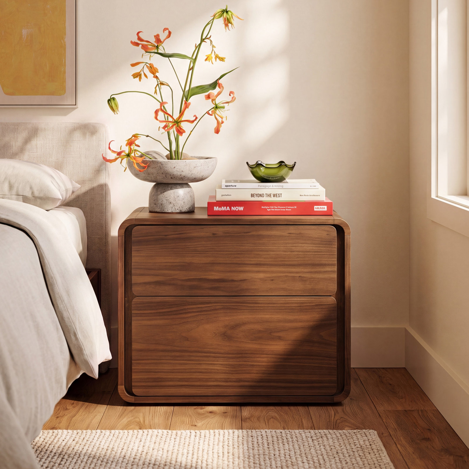 Berkeley 2 - Drawer Nightstand, Walnut
