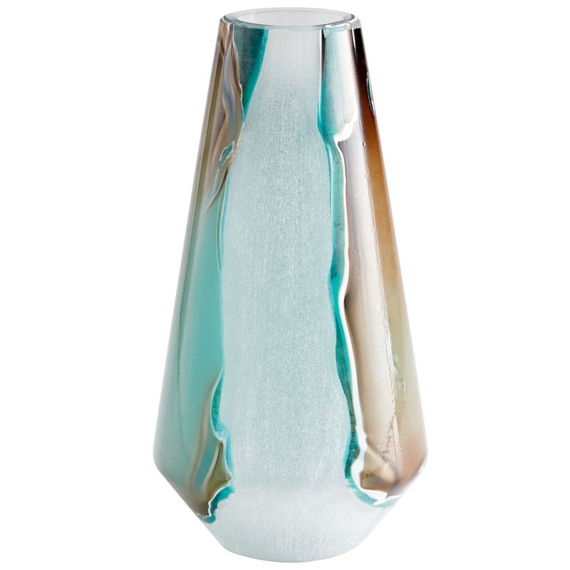 Ferdinand Glass Table Vase, 13.5" H x 7" W x 7" D