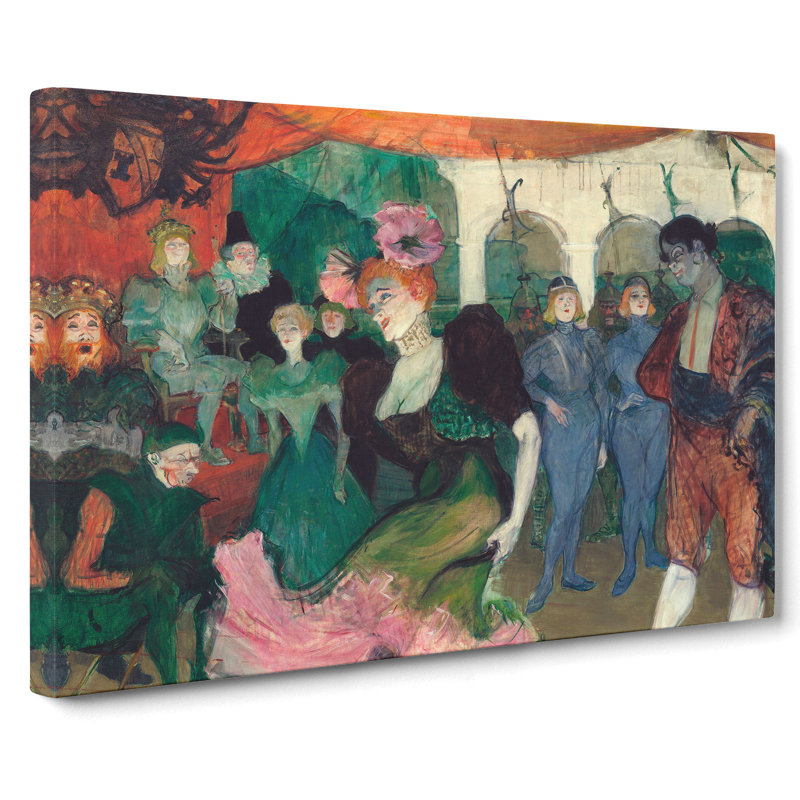 Dancing the Bolero by Henri de Toulouse-Lautrec - Wrapped Canvas, 35cm H x 50cm W x 3cm D