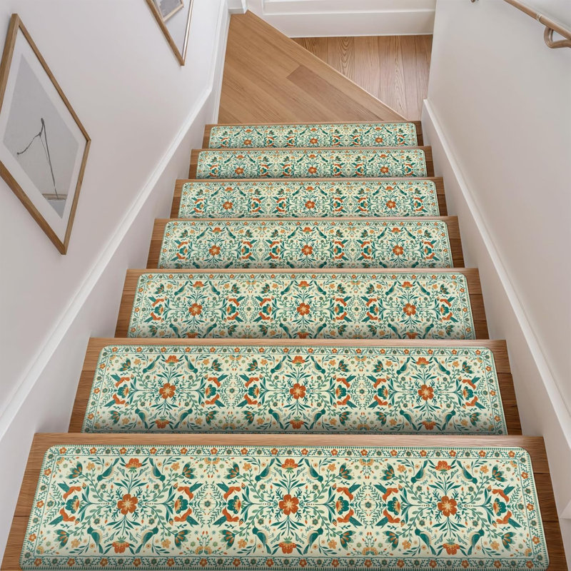 Tapis d'escalier fleur