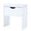 Table de maquillage 41,4 "avec Aura rétro, miroir, lumières, 5 tiroirs, 4 armoires, station de charge et tabouret - blanc, tablettes réglables pour l'esthétique des outils, rangement