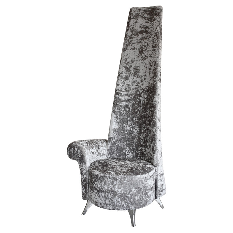 High Back Occasional Chair, Gold Tiger, Right Arm