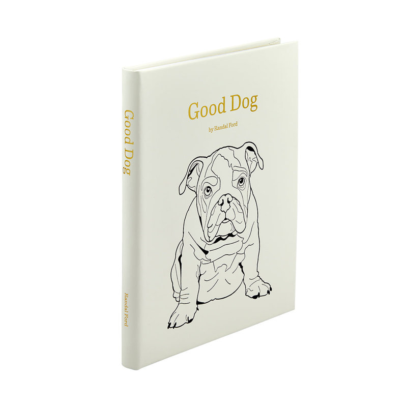 Graphic Image Good Dog Coffee Table Book, Leather, Ivory