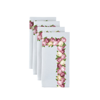 Polyester Floral Square Napkin