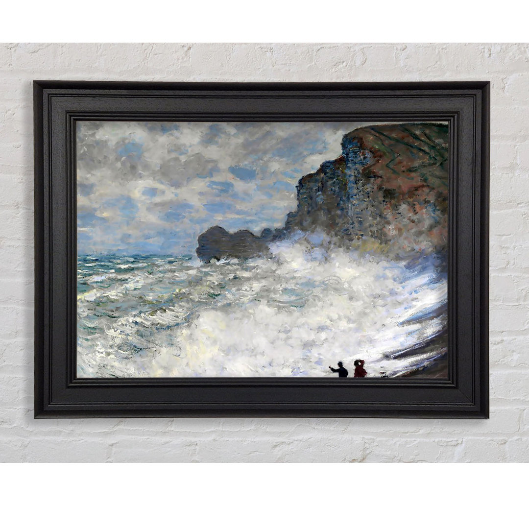 Gerahmtes Leinwandbild Monet Rough Weather At Etretat