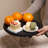 Two Tiered Black Decorative Serving Tray or Cake Stand