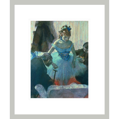 Dancer in her dressing room by Edgar Degas -Framed Giclee Print