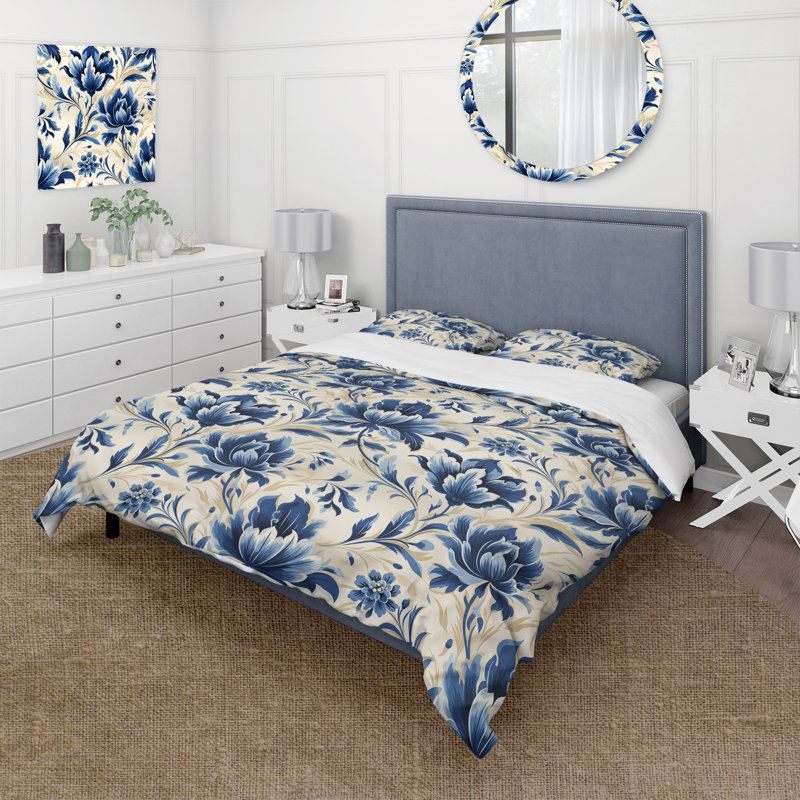 Ensemble de housse de couette Abdullatif, Housse de couette pour très grand lit et 2 très