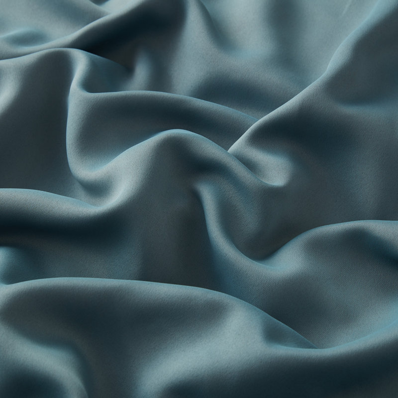 Alis Solid Color 100% Blackout Thermal Grommet Curtain Panels, 52" W x 72" L, Slate Blue