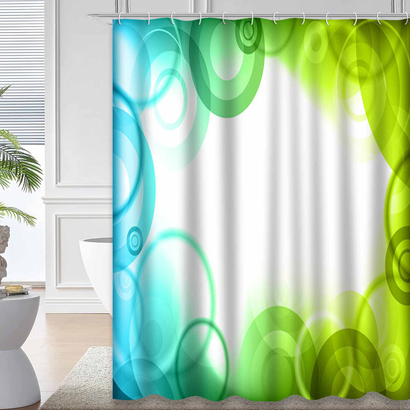 Rideau de douche Green Circle, L 72 po x l 72 po