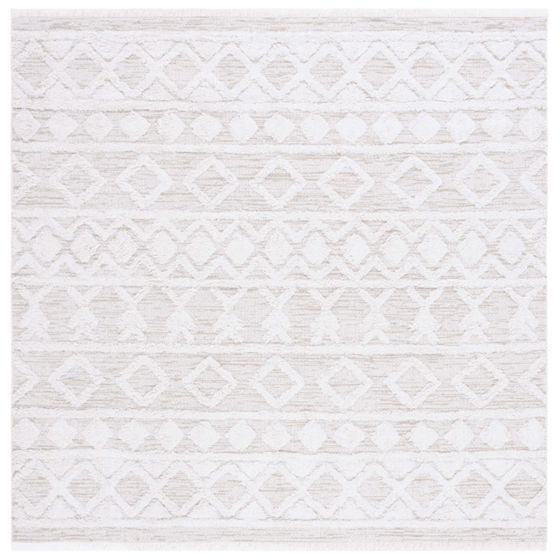 Tapis géométrique Abisoye Performance, Carré 6 pi 4 po