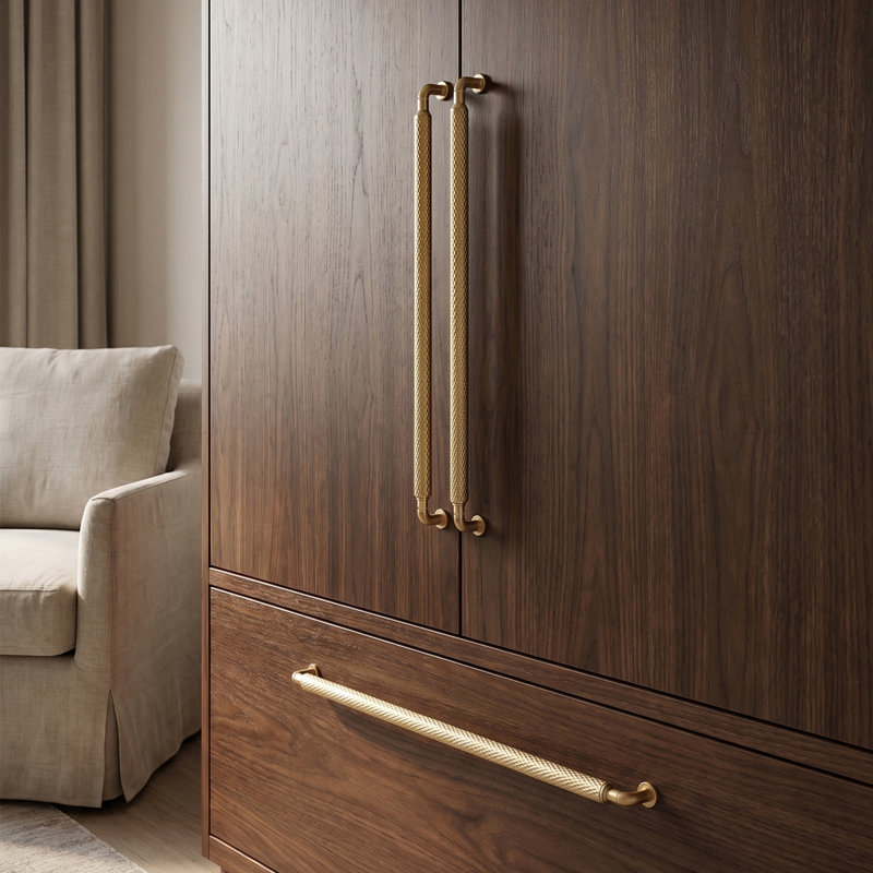 Anti-Slip Wave Pattern Cabinet Pull Multipack, 12.6", Champagne Bronze