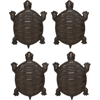 Ensemble de 4 marches en fonte bronzées
