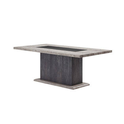 Dark Grey and Gray Washed Dining Table