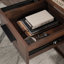 Bureau en L, finition brune