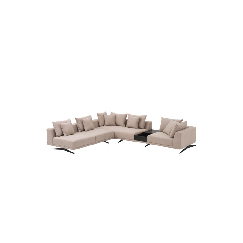 Endless Modular Sectional, Sand Avalon Polyester Blend