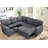 L-Shaped Sectional Sofa Bed With Pull-Out Bed & Storage, 5-Seat Sleeper Couch With USB Charging, Convertible Design For Living Room, Apartment, Corduroy Fabric-2116416201