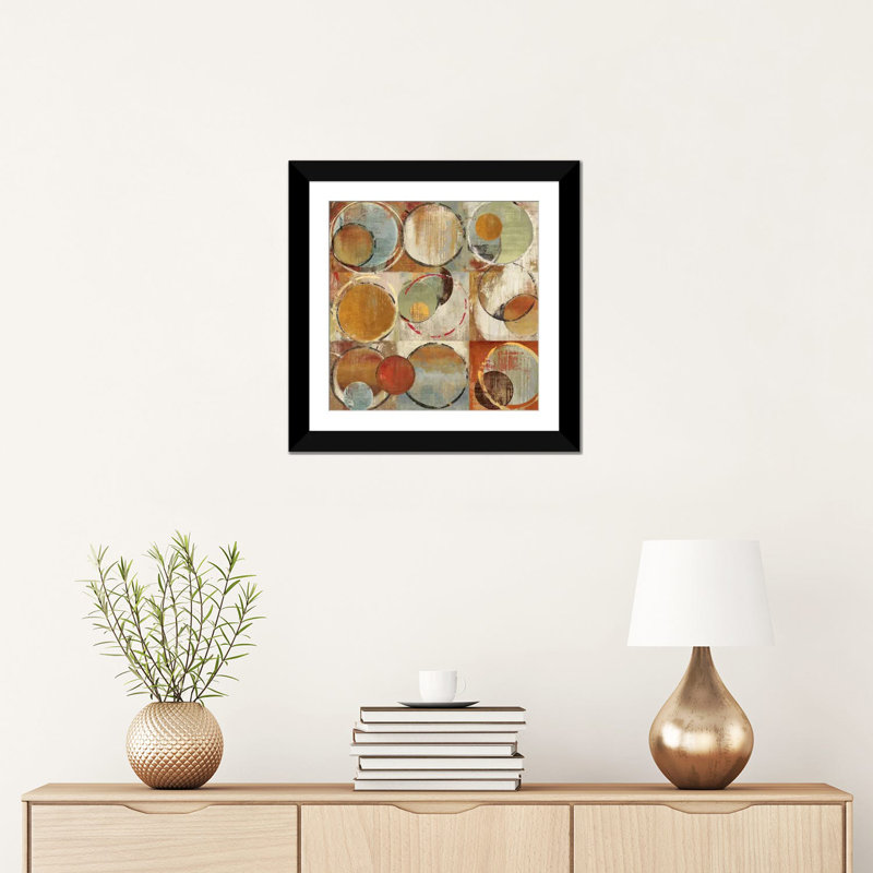 «Lustre III», reproduction sur toile, H 18 po x l 18 po x P 1,5 po, Toile encadrée noire, Blanc