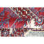 Tapis unique bleu, rouge et ivoire de 3 pi 11 po x 5 pi 11 po