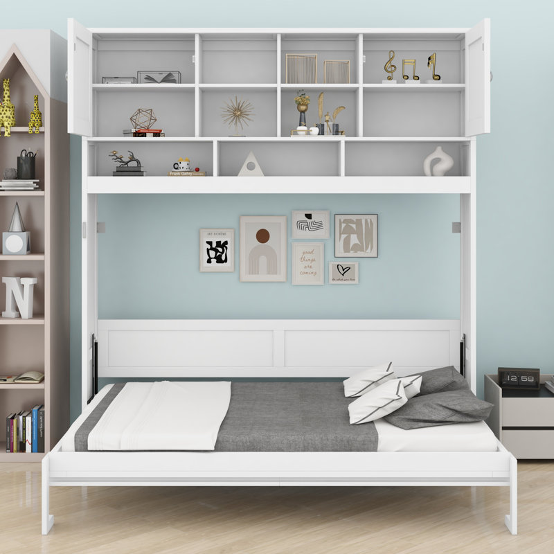 Space-Saving Murphy Bed with Shelves
