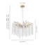 Lustre en forme de branche en cristal 8 lumières 8 pièces pour salon, salle à manger