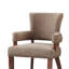Fauteuil de salle à manger rembourré avec garniture cloutée-1257811230-1257811228