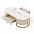 Modern Oval Coffee Table with Drawers