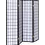 4 - Panel Black Room Divider, Screen, Rubberwood And White Paper, 68.97 Inches In Height, 69.5 Width, Functional Decor Folding Panel, Finish, High, Wide, For A Elegant Setup