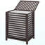 Panier à linge en bambou avec couvercle, panier à linge avec sac de doublure amovible, panier à linge sale, 19,75 po x 14,25 po x 23,5 po, café
