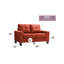 Causeuse modulaire Newbury, rouge-367494465