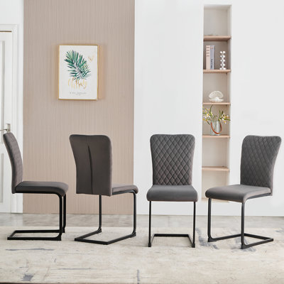 Modern Upholstered Velvet Armless Dining Chair