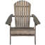 Chaise rustique grise, fabriquée en bois, pliable pour une détente en bois à l'extérieur, pour économiser de l'espace de rangement-256191921