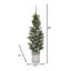 35 In. Snowy Pine Christmas Tree In Tin Pot