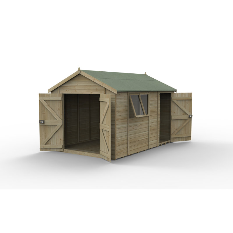 Timberdale 12 x 8 Apex Dble Dr Combo, No
