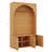 Hall Tree With Bench And 3 Cabinets, Entryway Coat Rack With 4 Golden Hooks And Top Compartments-1865826616