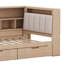 Lit de jour simple avec tiroirs de rangement, bureau et armoires-110703021