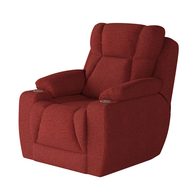 Fauteuil inclinable près du mur pour homme, Rouge, Chenille