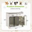 Meuble de rangement pour chien, intérieur avec 2 tiroirs et armoire de rangement