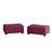 Upholstered Square Corduroy Ottoman-373930850