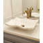 TashMart Flower Petal 17.5'' White Stone Rectangular Bathroom Sink