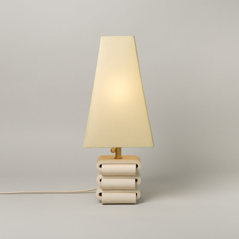Gio Table Lamp, Bone, Faint Green