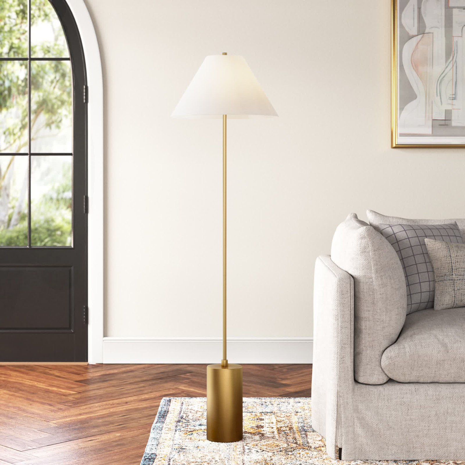 Greenbury 64'' Floor Lamp, Brass