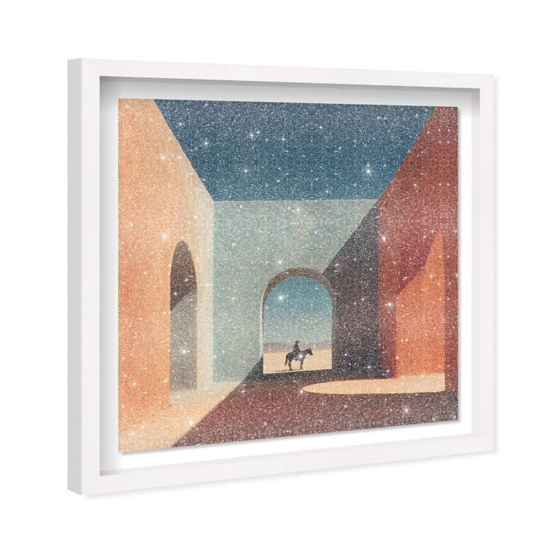 Cobalt Frontier Print by Oliver Gal, 25.5"H x 25.5"W, White Shadowbox